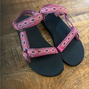 Teva Pink and Black Women's Sandals